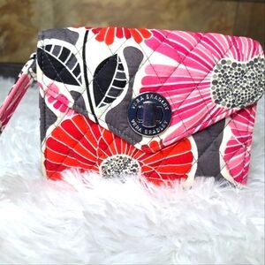 Vera Bradley Pink and Red Floral Wallet / Wristlet